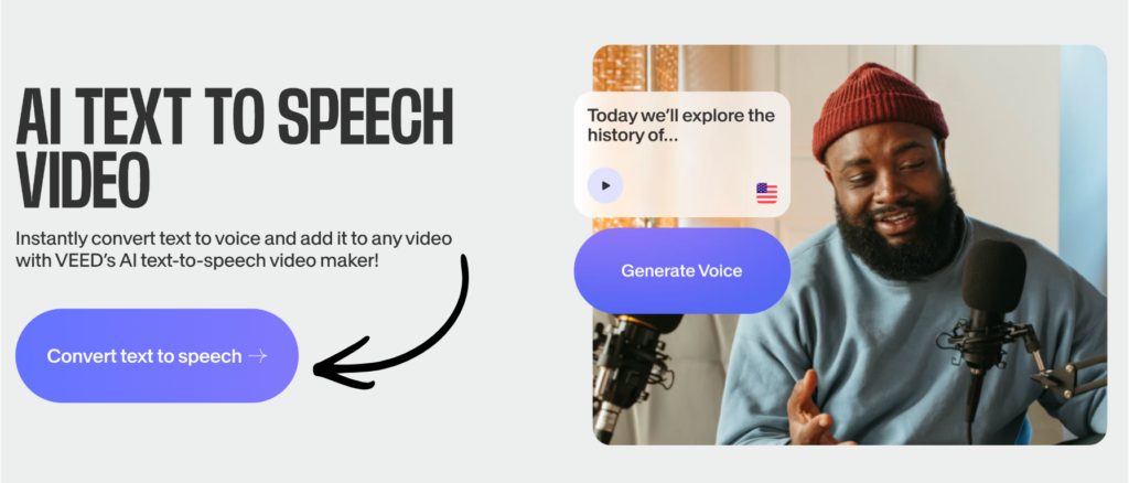 veed text to speech video