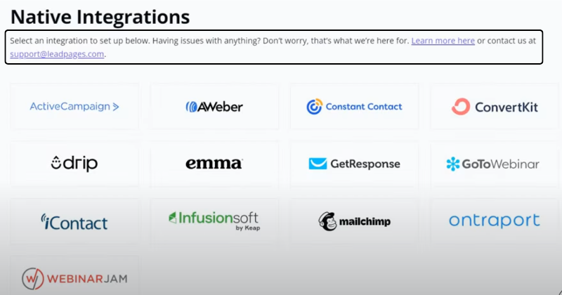 Leadpages Integrations