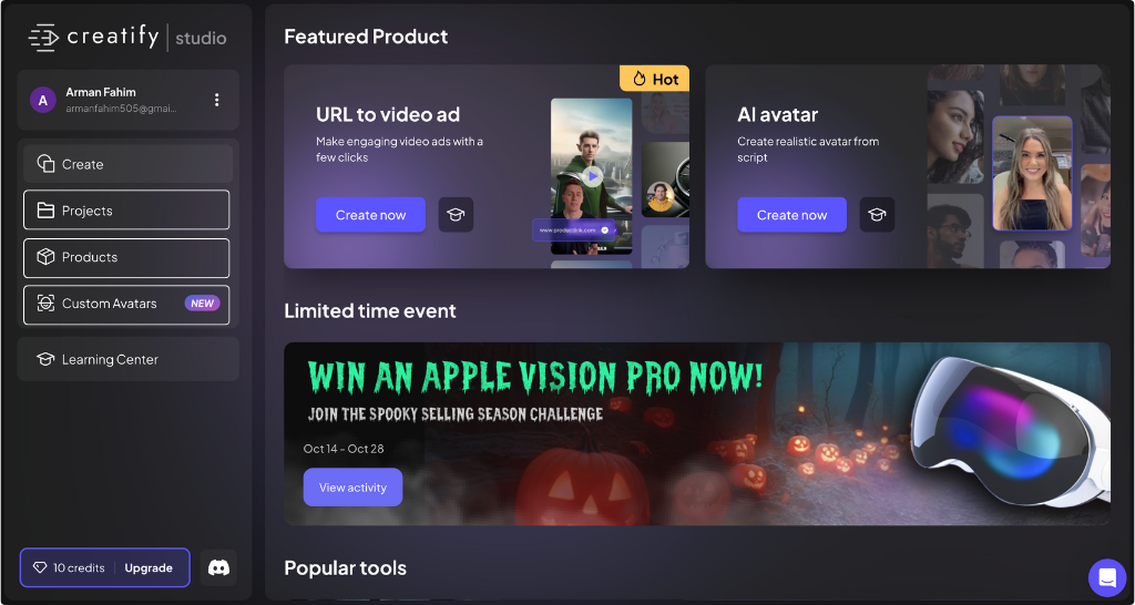 Creatify personal experience