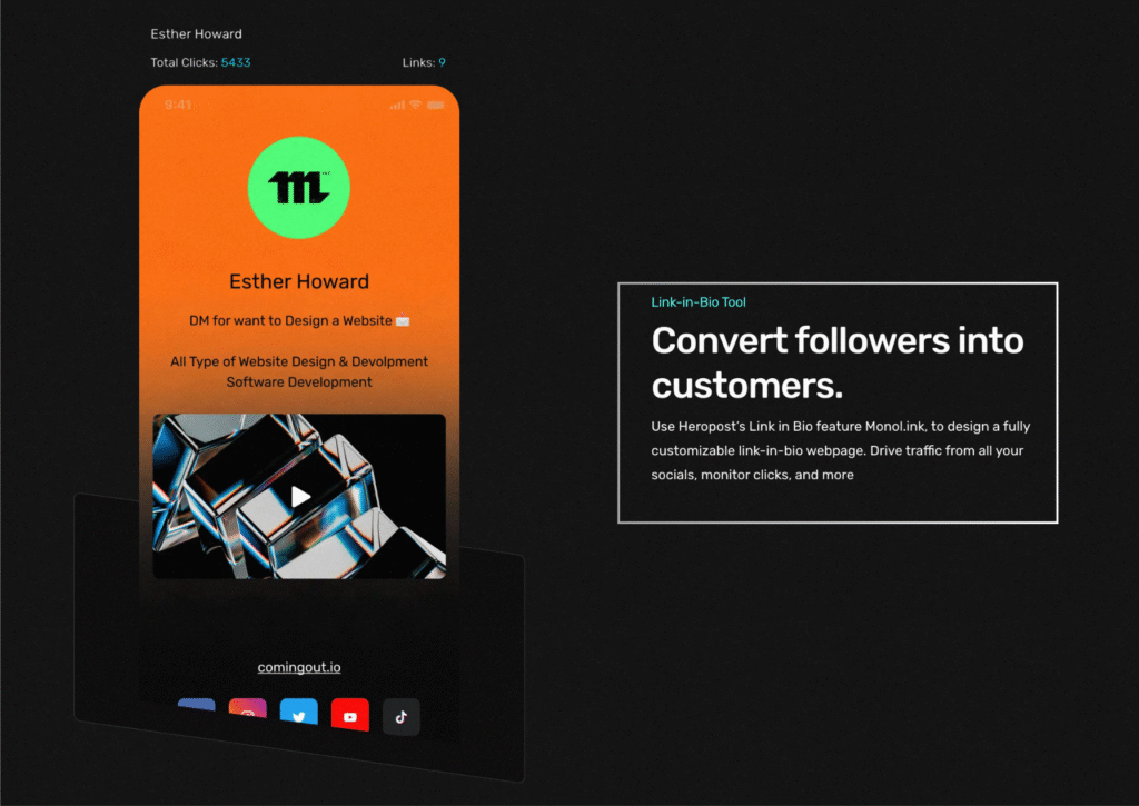 heropost Link-in-Bio Tool