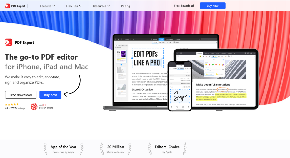 PDF Expert homepage