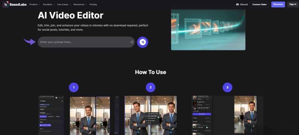 BasedLabs AI Video Editor