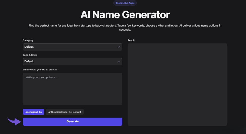 BasedLabs Name Generator