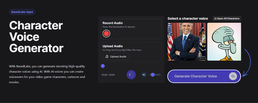 Basedlabs Charecter voice generator