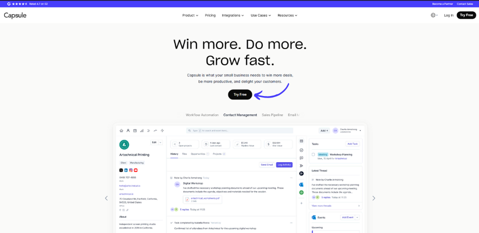 Capsule Homepage