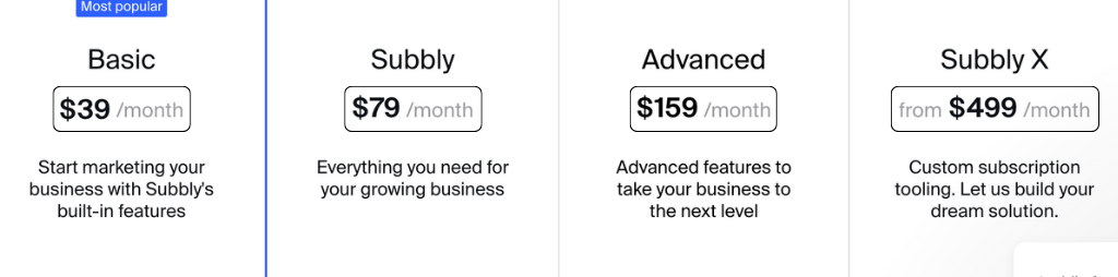 Subbly pricing