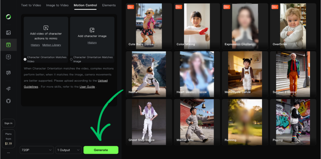 kling advance motion transfer
