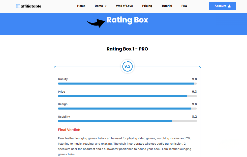 Affiliatable Review: Ultimate Affiliate Marketing Tool in 2026 9 Affiliatable Dedicated Rating Boxes