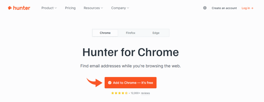 Hunter IO Browser Extension