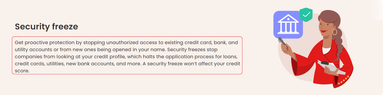 McAfee Security freeze