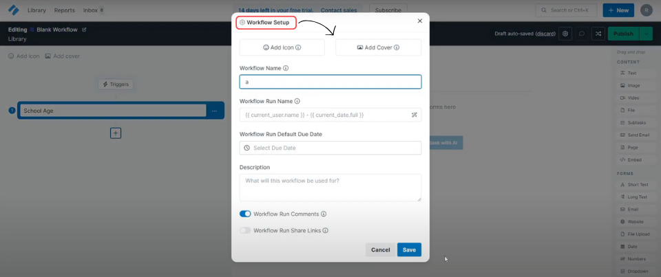 Process Street workflow setup