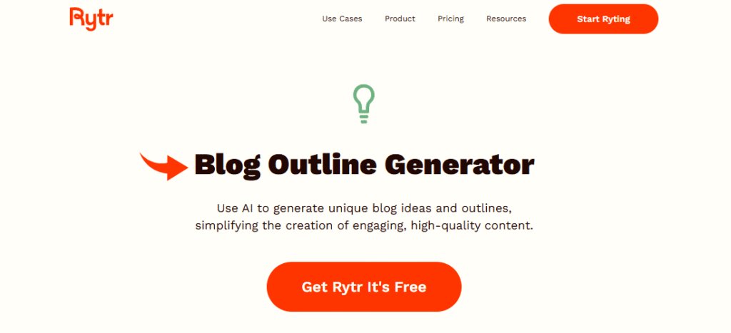 Generador de esquemas de blog Rytr