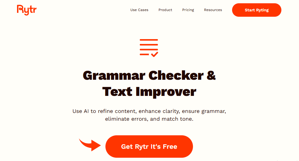 Corrector gramatical Rytr
