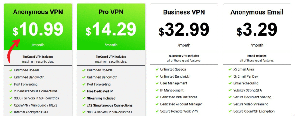 Torguard VPN Pricing