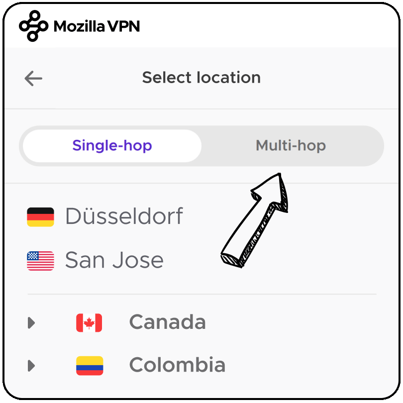 Mozilla VPN Multi Hop 