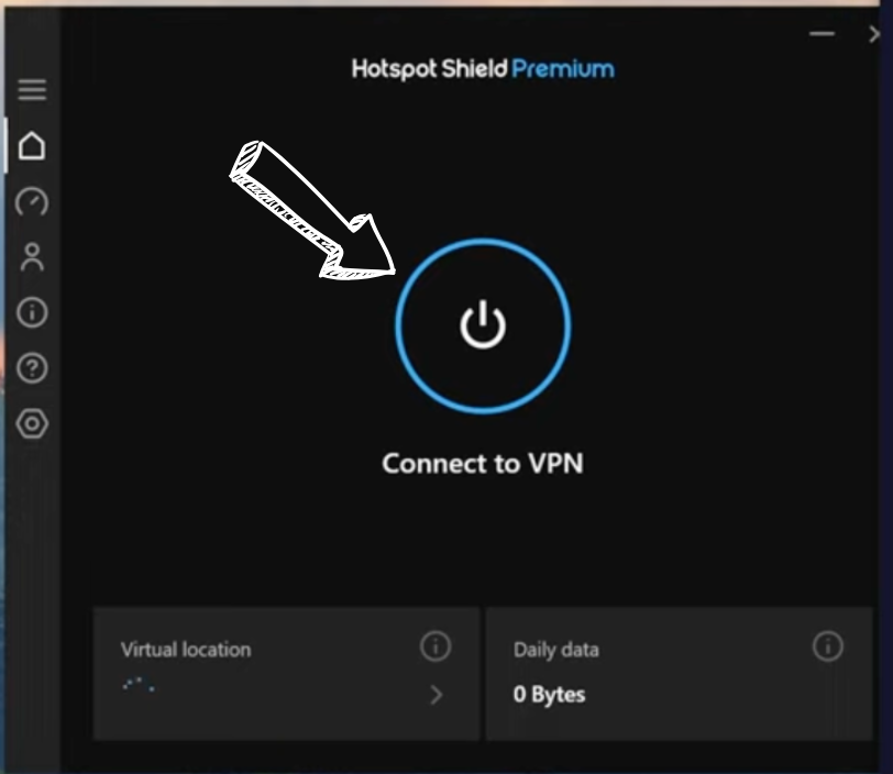 turning on Hotspot Shield