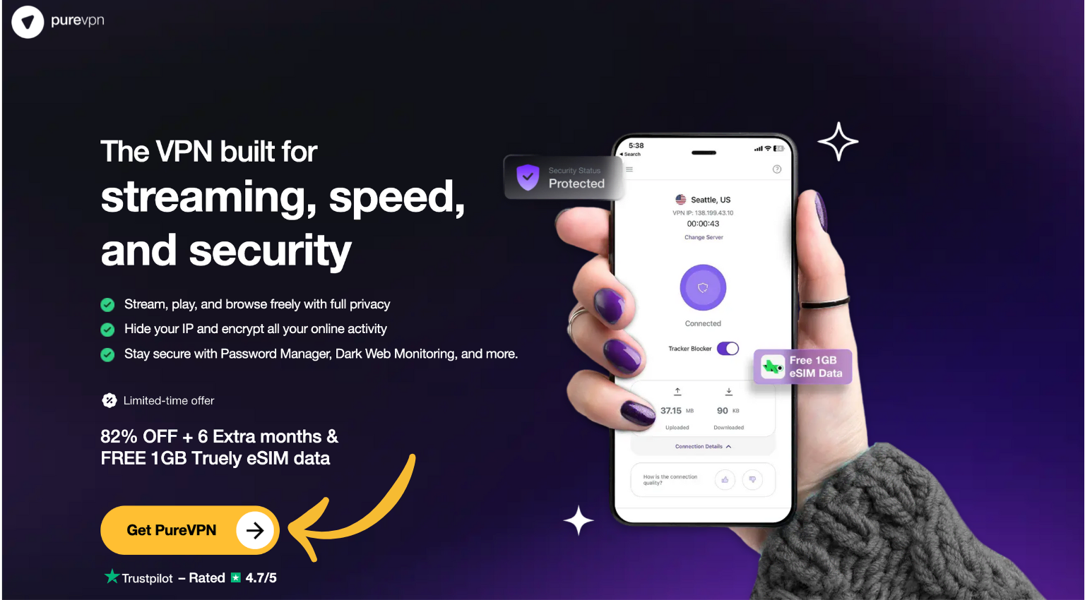 purevpn homepage