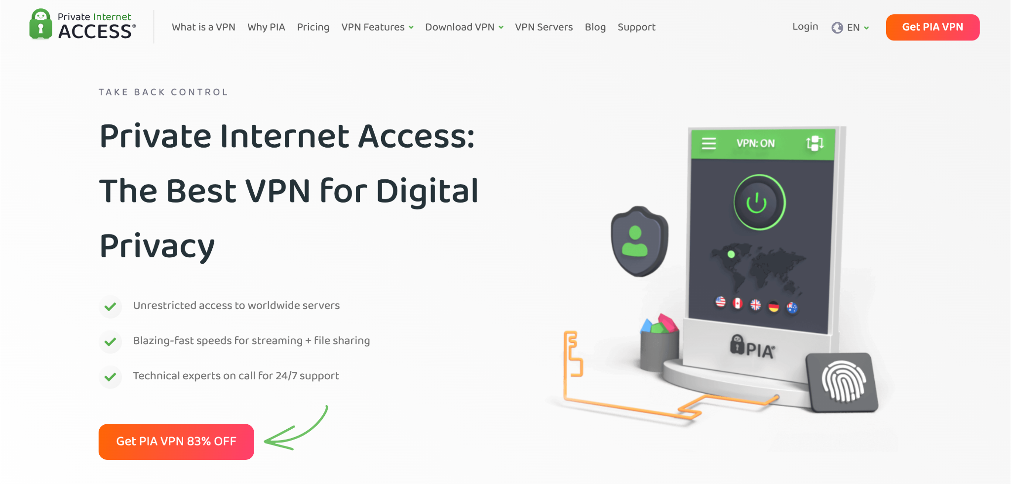 private internet access homepage