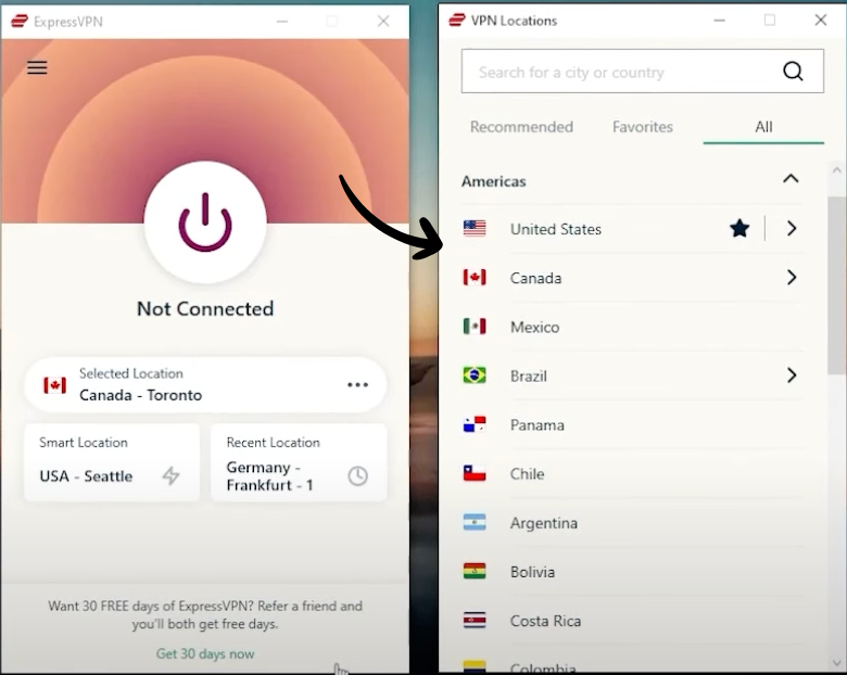 ExpressVPN vs Oyster VPN: Best VPN for Privacy in 2025? 10 Try Out the Different Severs in ExpressVPN