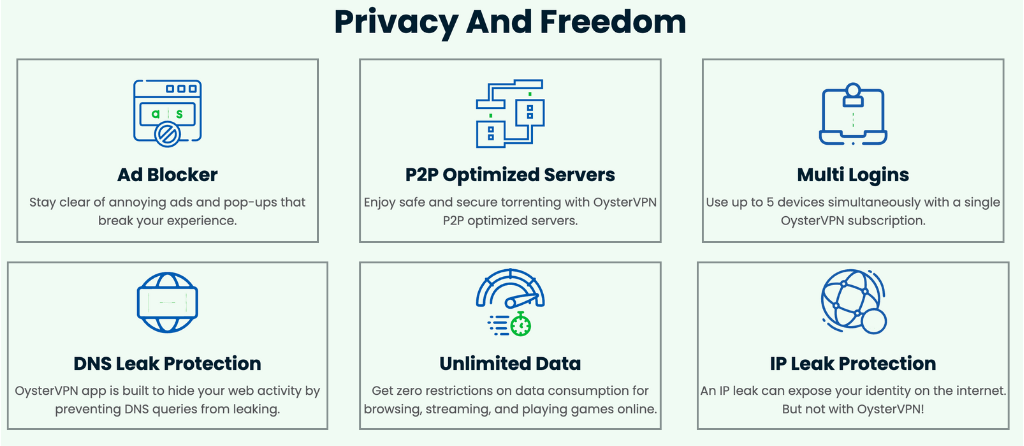Top Benefits of OysterVPN