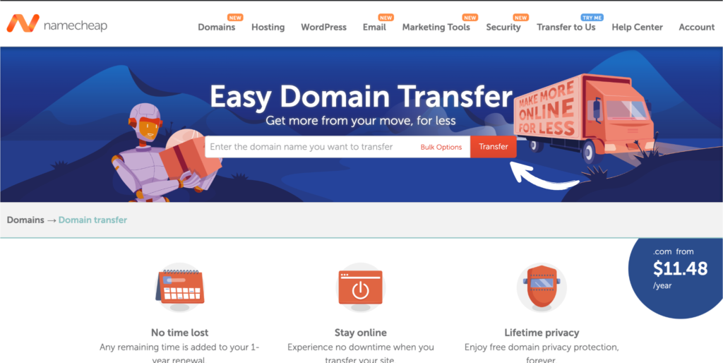 Domain transfer