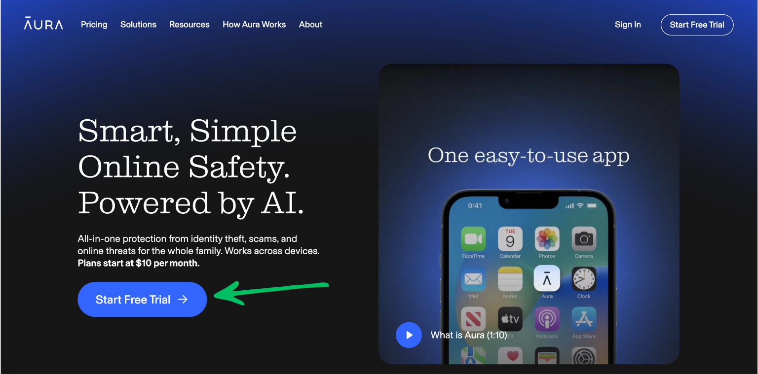 aura homepage