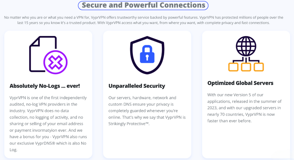Top Benefits of VyprVPN