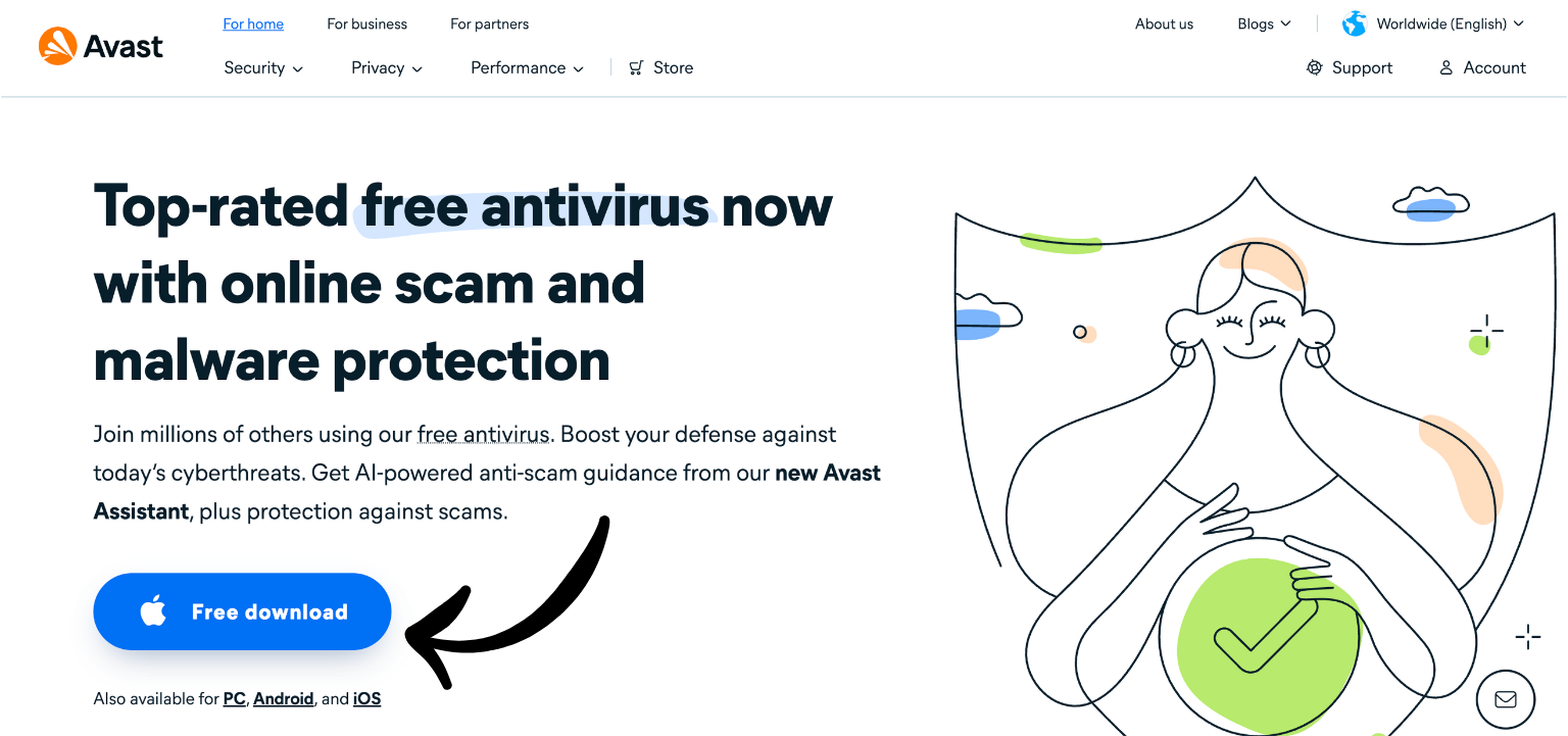 avast vpn homepage