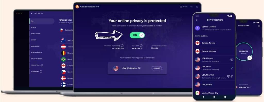 Connecting to Avast VPN