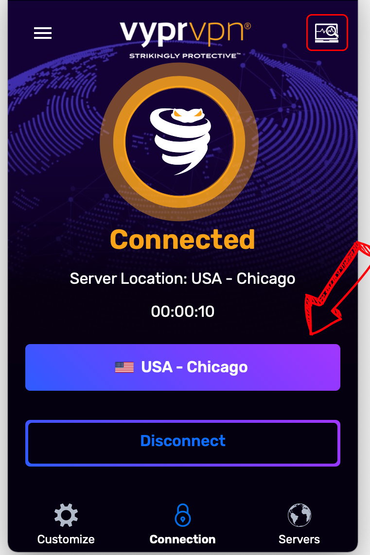 Connecting to a VyprVPN Server