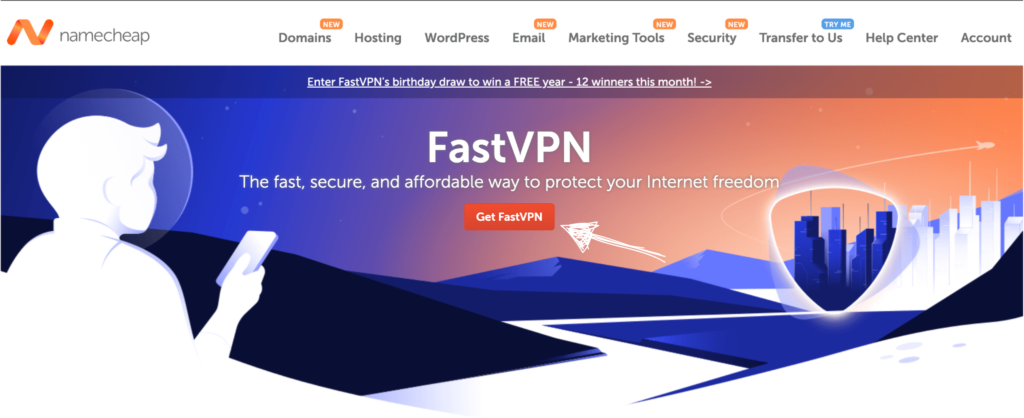 Namecheap VPN Homepage
