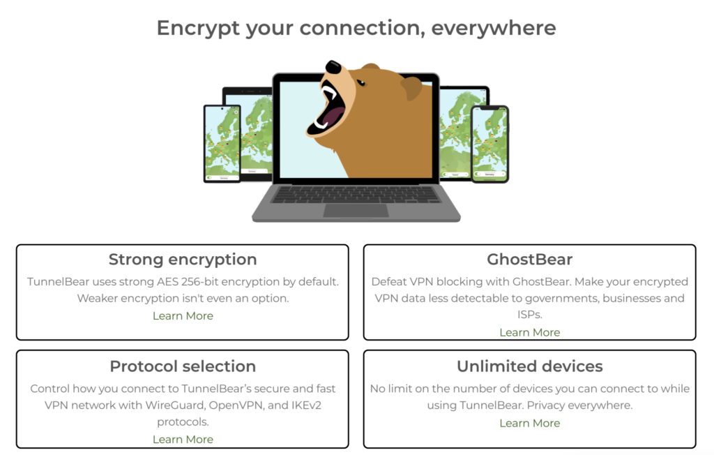 Encrypt Your Connection in TunnelBear