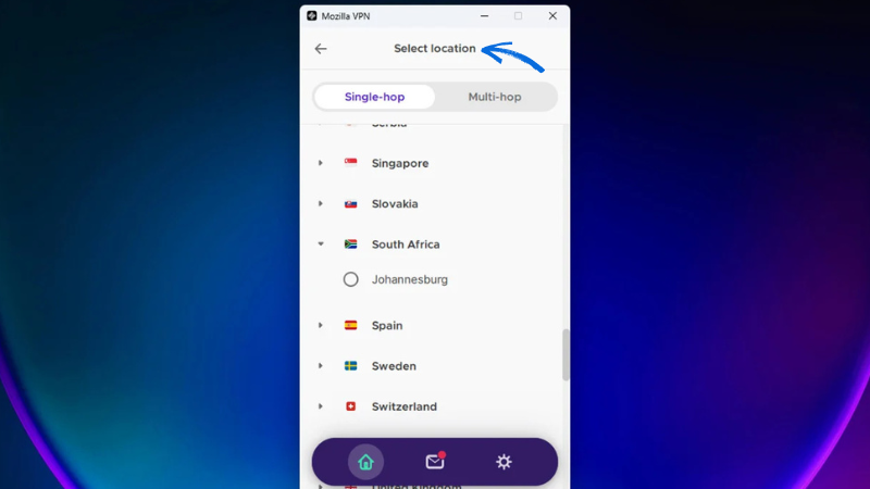 Using mozilla vpn