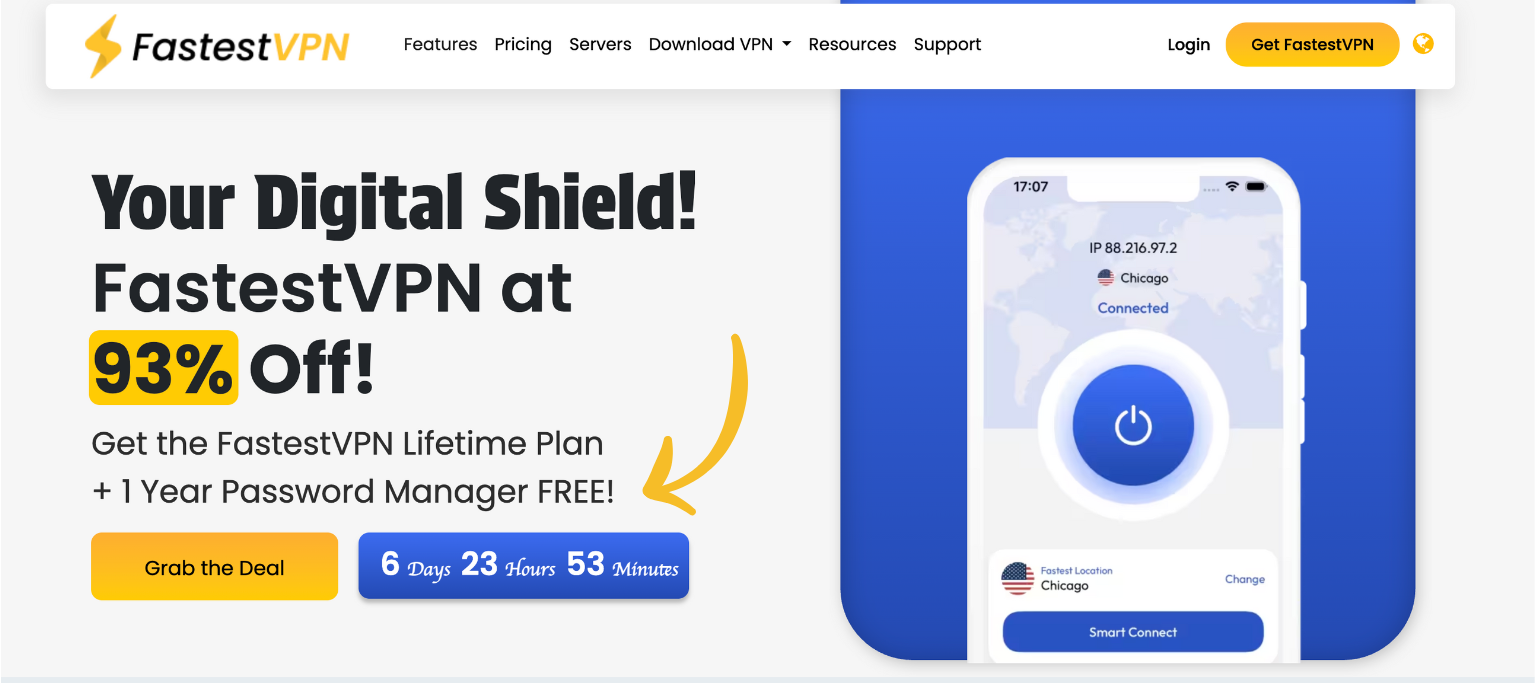 fastestvpn homepage