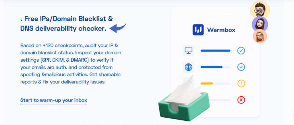 Warmbox DNS deliverability checker