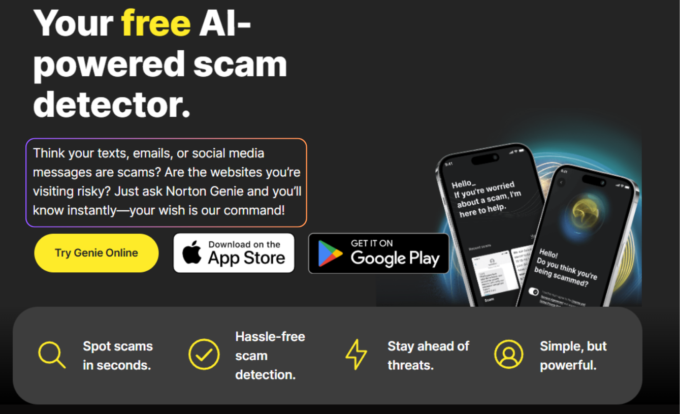 Norton VPN AI-powered Scam Detector