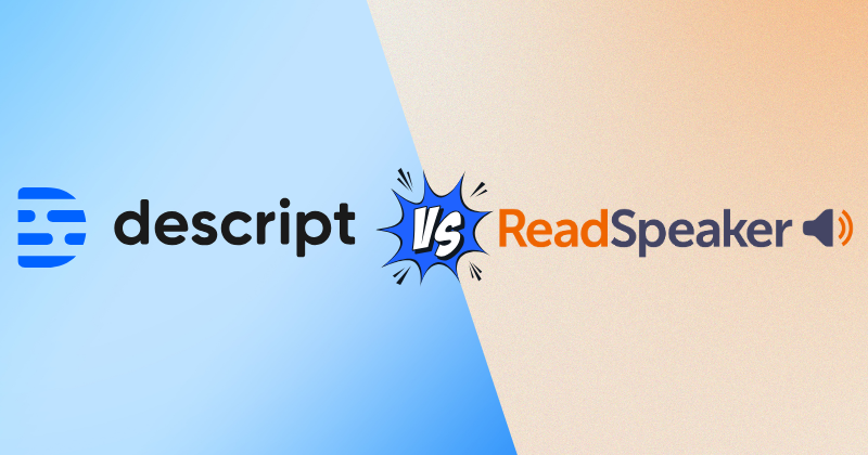 Descript vs ReadSpeaker: Enhance Your Audio in 2025? 3 descript vs readspeacker
