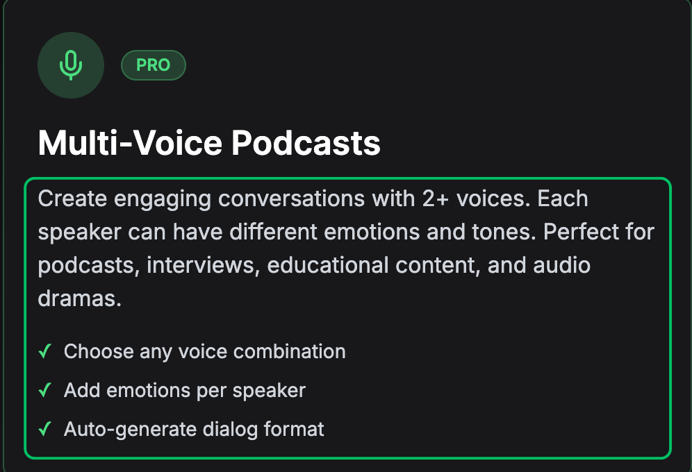 notevibes Multi-Voice Podcasts