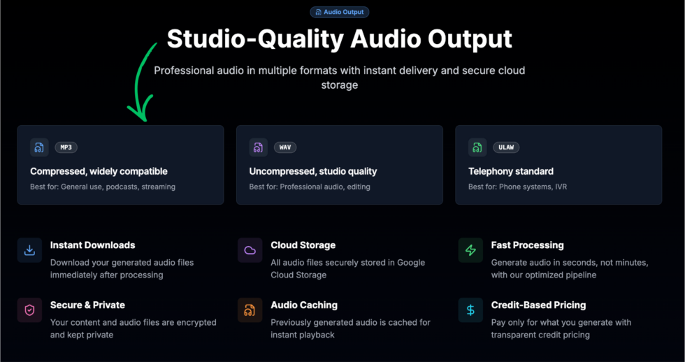 Studio-Quality Audio Output