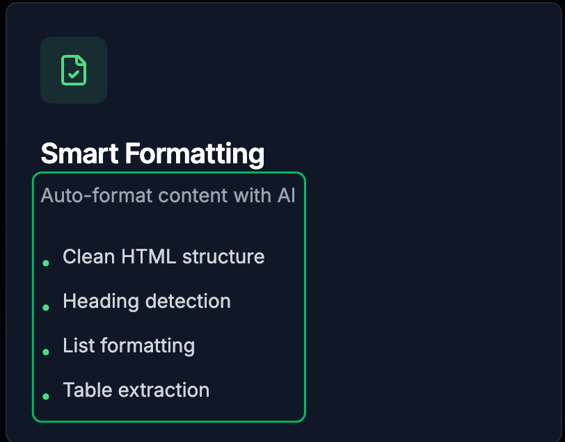 notevibes Smart Formatting