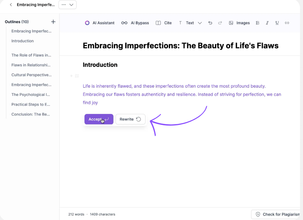 cowriter outline builder