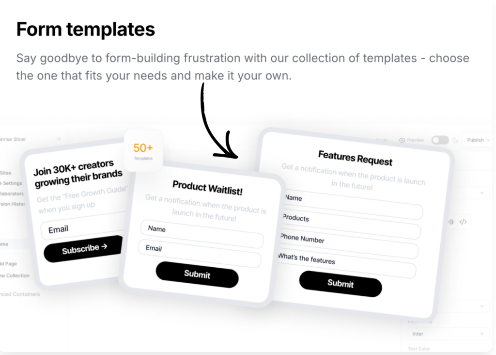 typedream Form templates