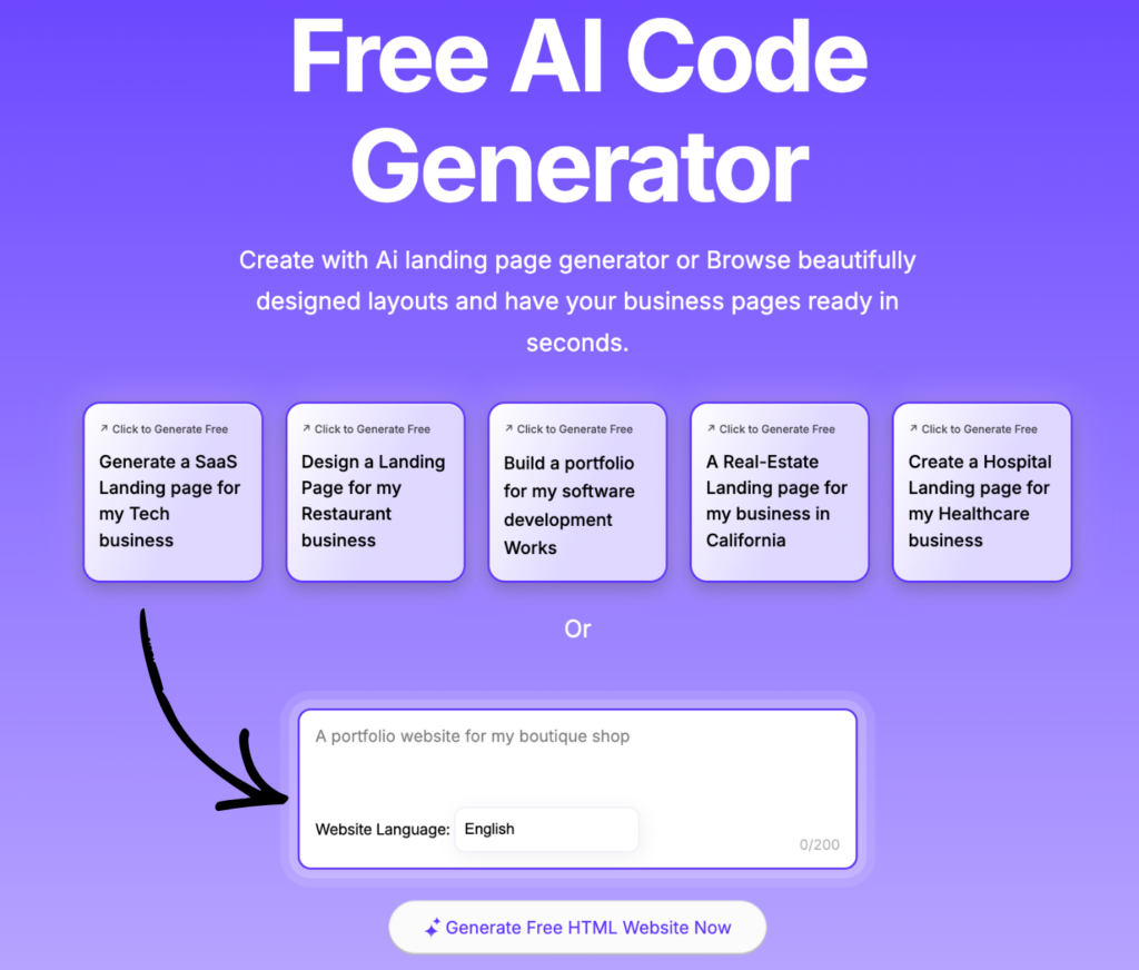 codedesign Free AI Code Generator