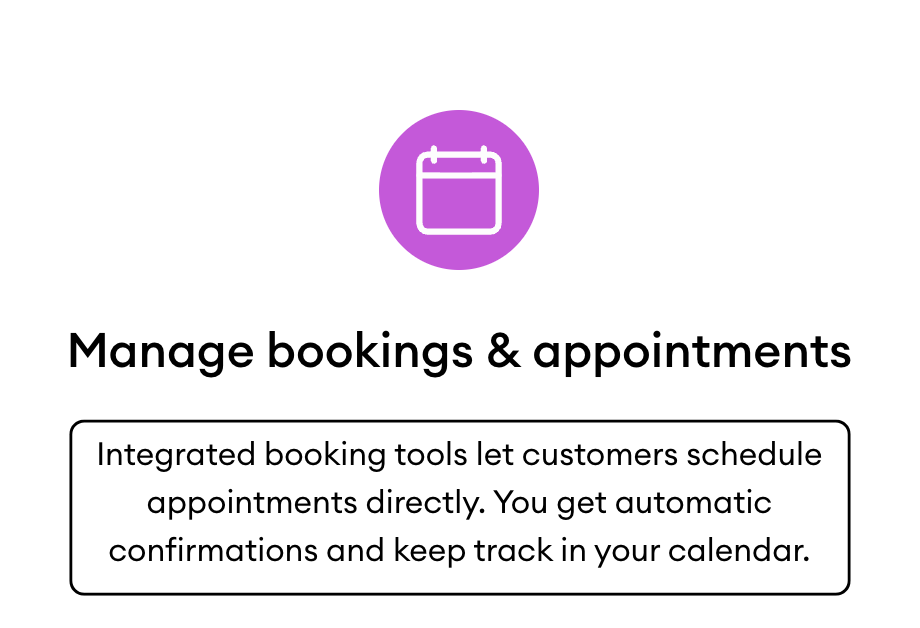 jimdo Manage bookings & appointments