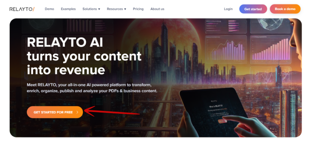 Relayto homepage