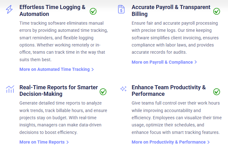 TrackingTime Top Benefits