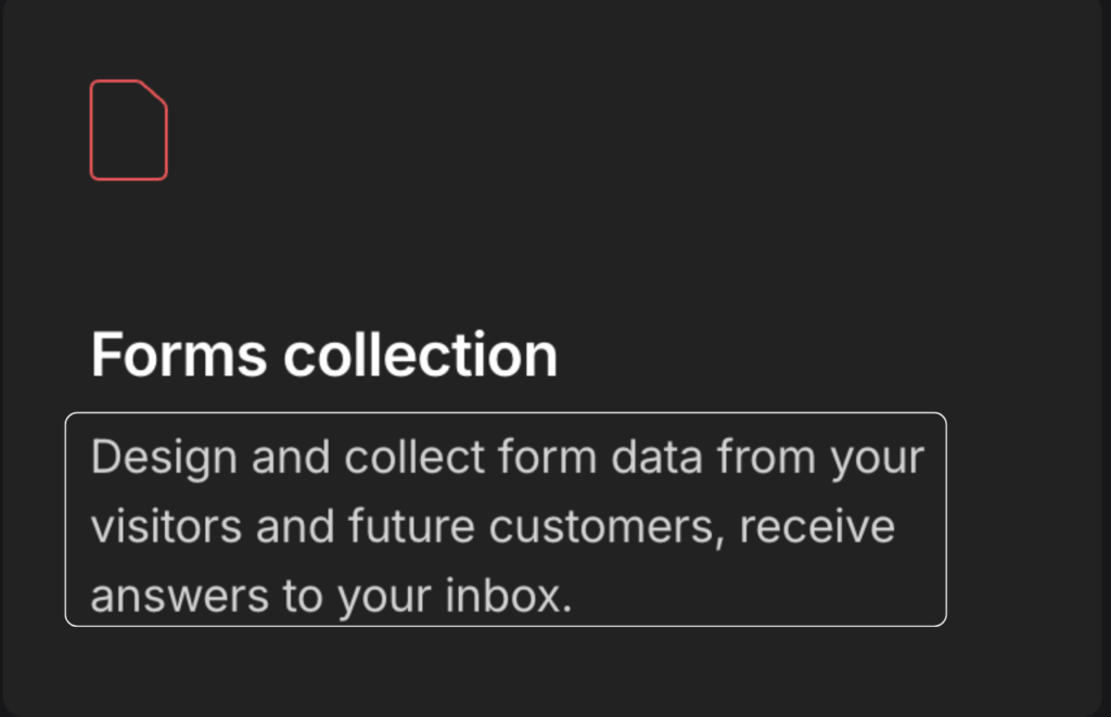 siter form collection
