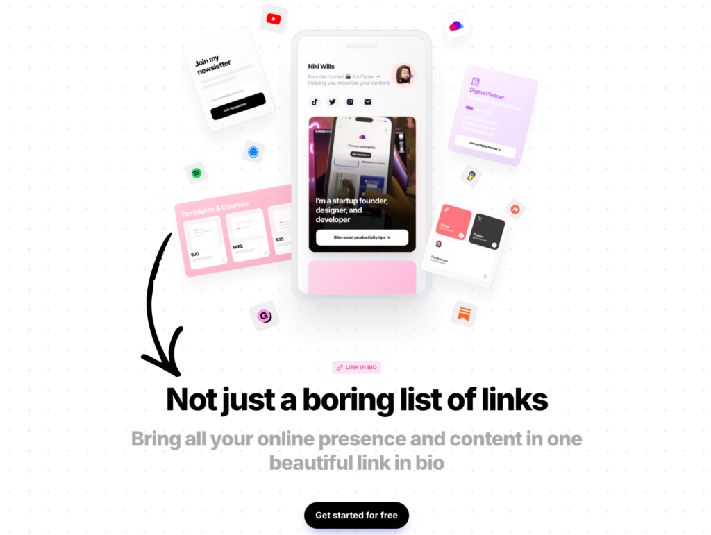 Enlace de typedream en la biografía