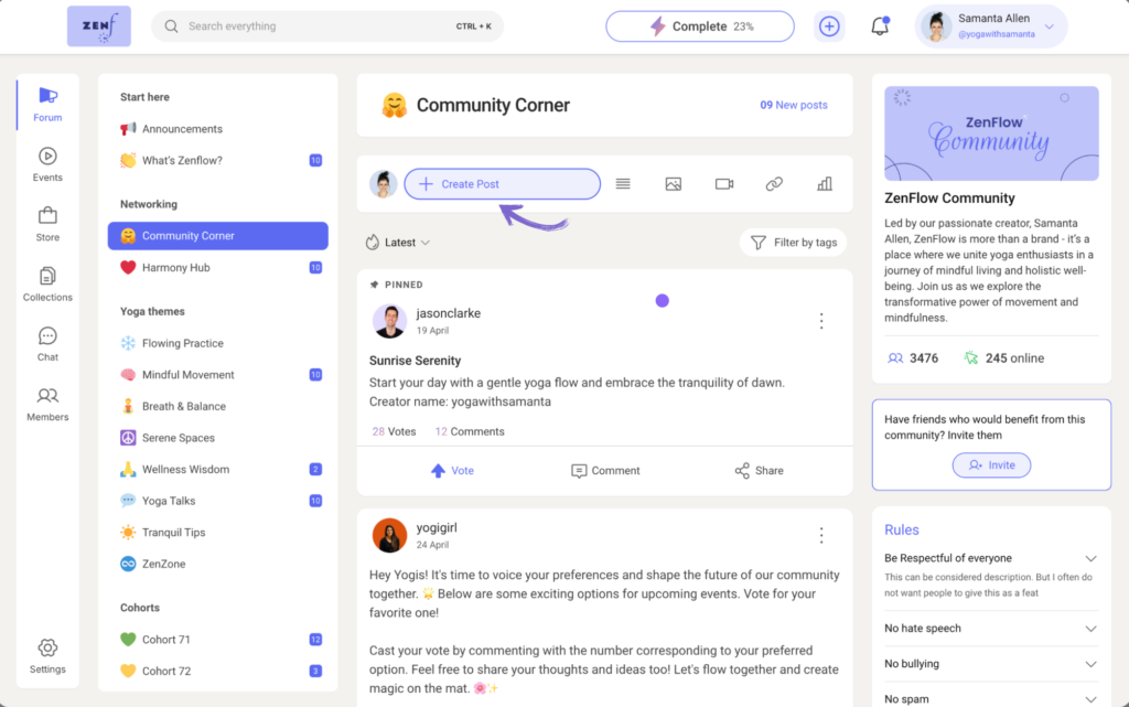 Community Customization feature of Wylo