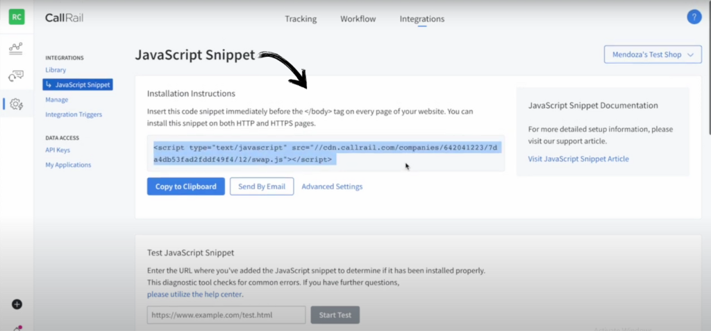 callrail javascript snippet